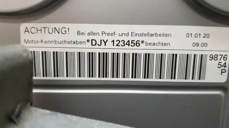 Finding the engine code (VIN, plate) - Quick guide